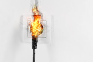 Elektronikkomponenten in Brand- Flammschutz